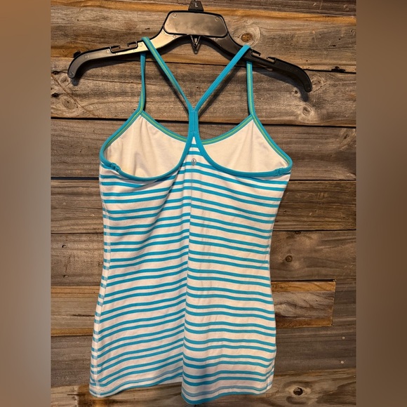 Lululemon- Blue and White Striped Tank Top- size 6 - Picture 3 of 6